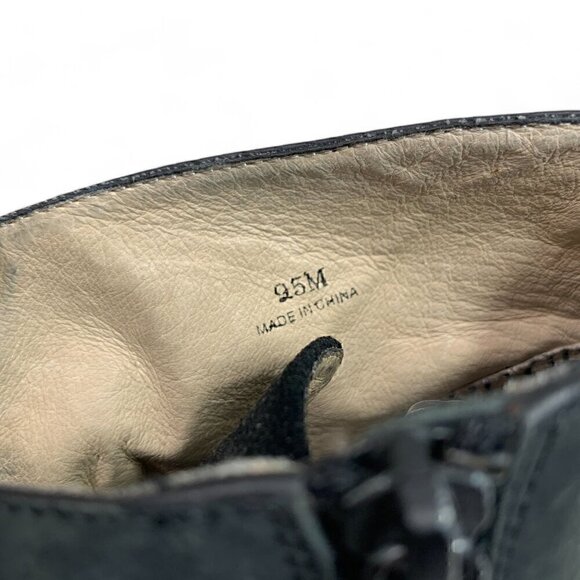 Matt Bernson Side Zip Ankle Booties Grey & Black Suede 3" Heel Urban Cowgirl 9.5 - Picture 6 of 9